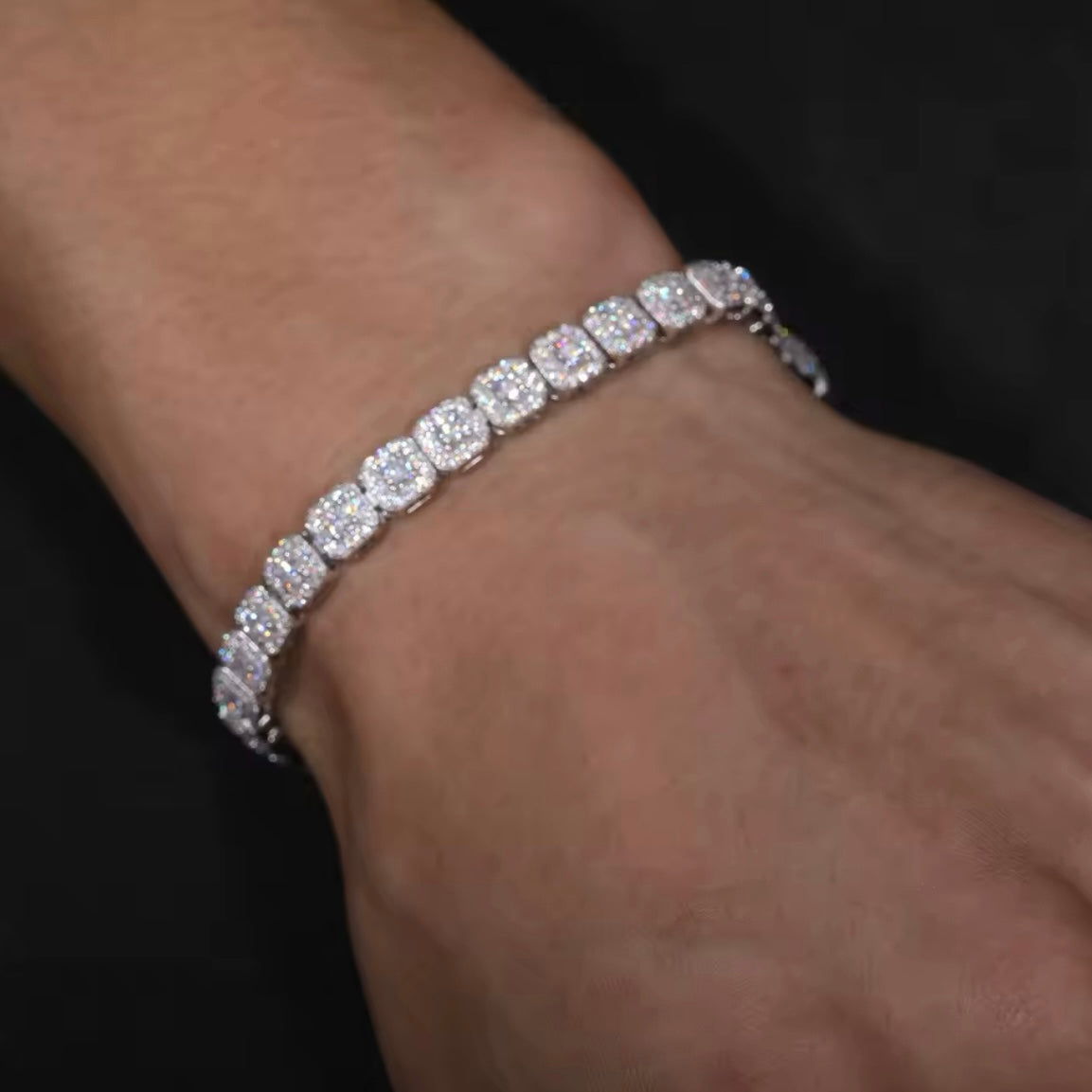 6MM Cluster Tennis Bracelet